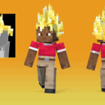 Minecraft crosses with Dragonball Z, including free Super Saiyan hair